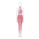 Couture Mock Neck Halter Unitard